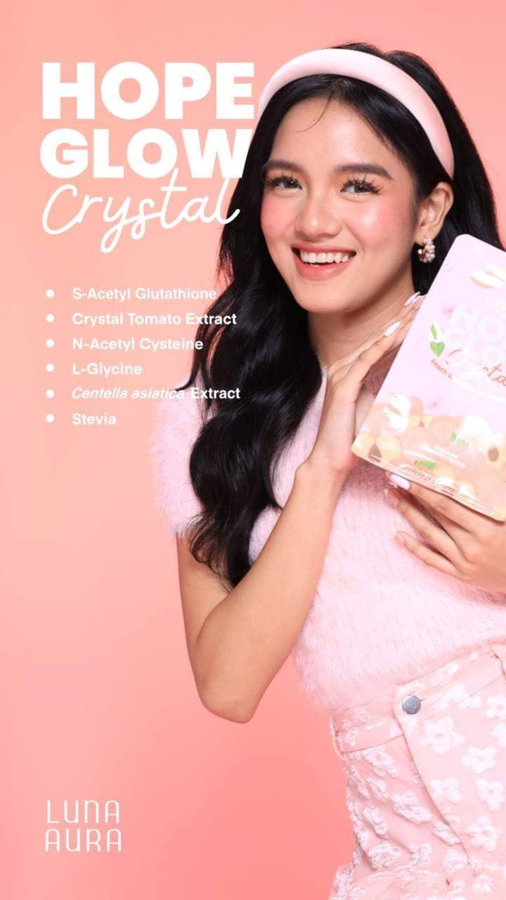 Luna Aura Hope glow Crystal Peach Glutathione Drinks
