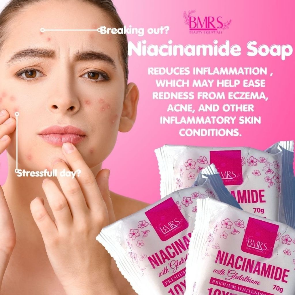 BMRS Niacinamide Gluta Premium 10X Whitening Soap 70g