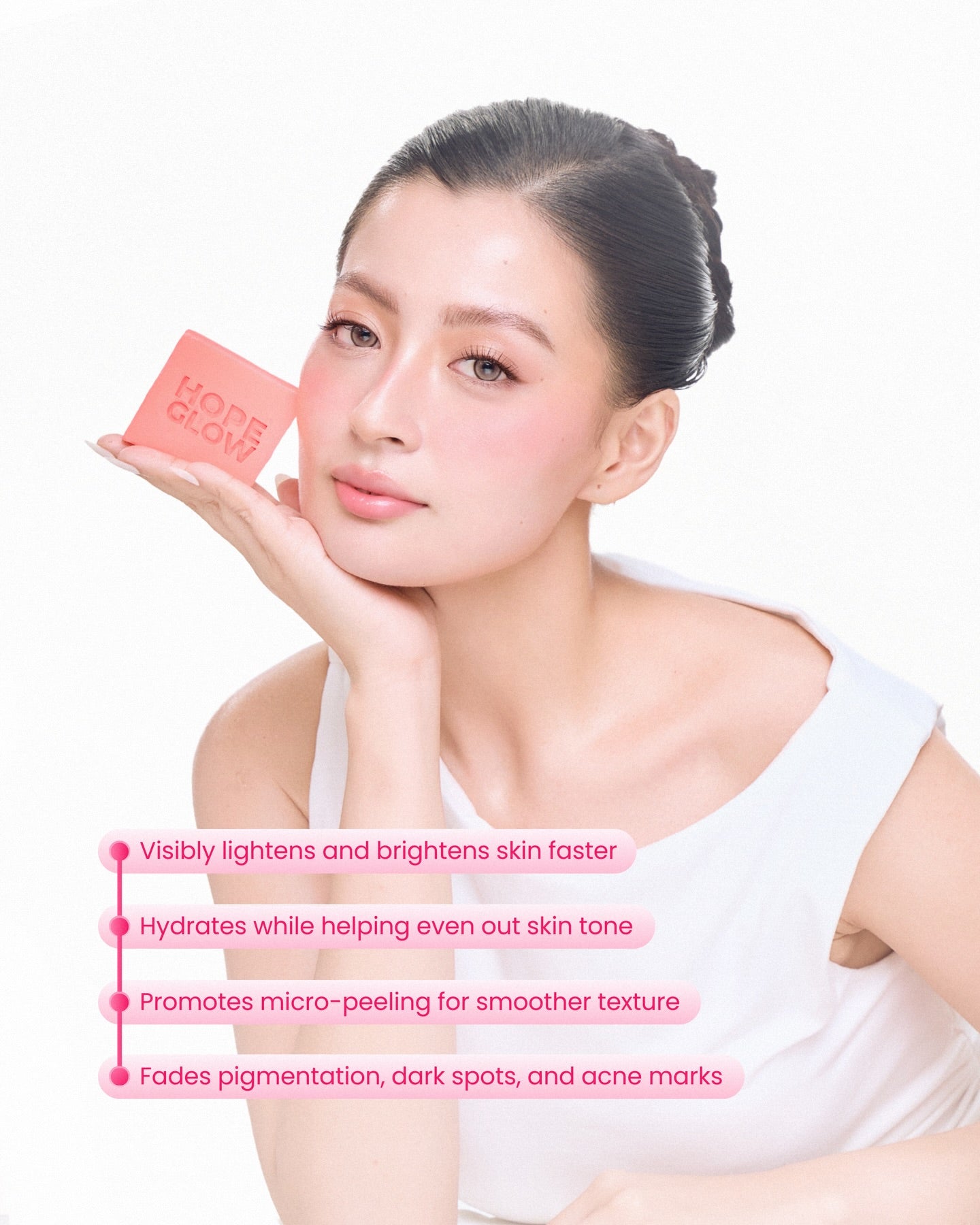 Luna Aura Hope Glow Intense White Soap - 3 soap per pouch