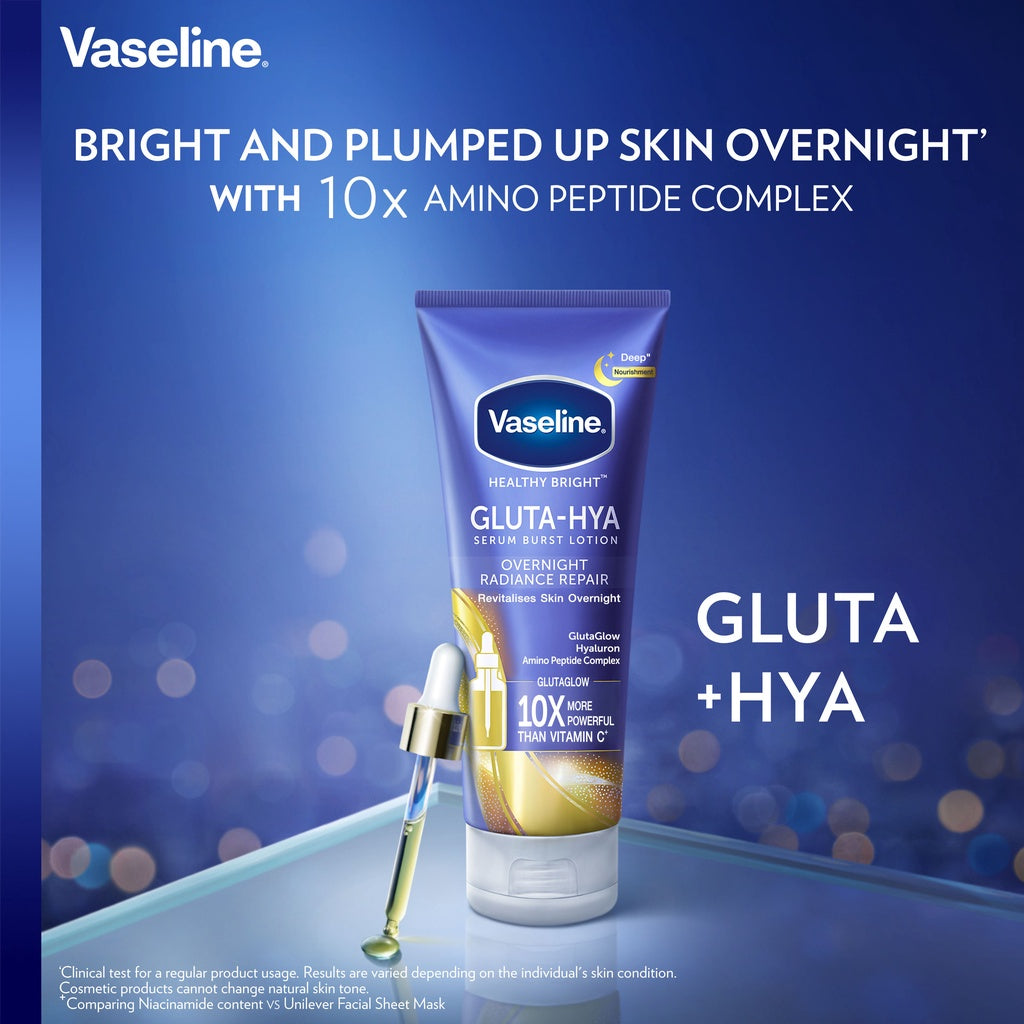Vaseline Gluta-Hya Serum Burst Lotion Overnight Radiance Repair 330ML