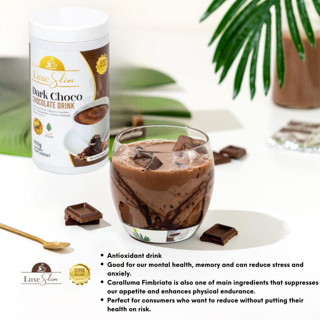 Luxe Slim 500g (Caffe Macchiato, Dark Choco, Melon, 4 Seasons, Matcha) Slimming Drinks