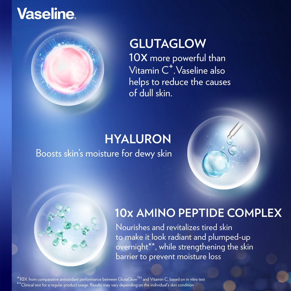 Vaseline Gluta-Hya Serum Burst Lotion Overnight Radiance Repair 330ML