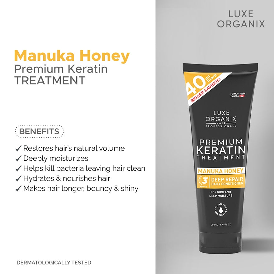 Luxe Organix Premium Keratin Manuka Honey Conditioner 250ml