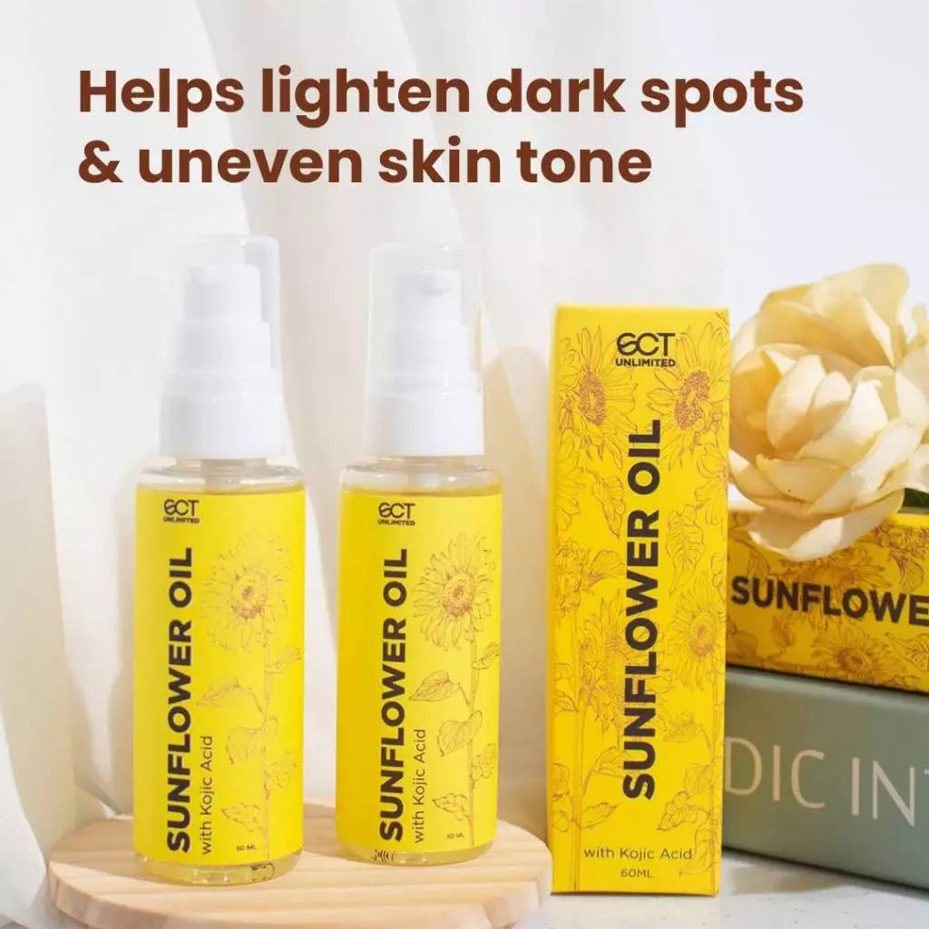 SCT Unlimited Sunflower Oil 100% Organic Lighten Scars Stretchmarks Underarm Essential For Skin - 60mL