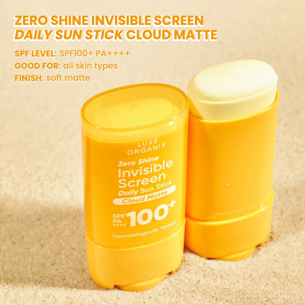 Luxe Organix Zero Shine Invisible Screen Daily Sun Stick 20g