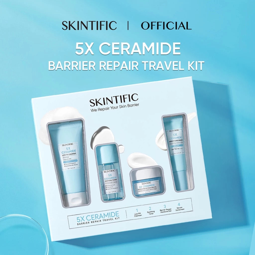 Skintific 5X Ceramide Facial Moisturizer for Oily Skin Care Collagen Niacinamide Acne Cream 30g