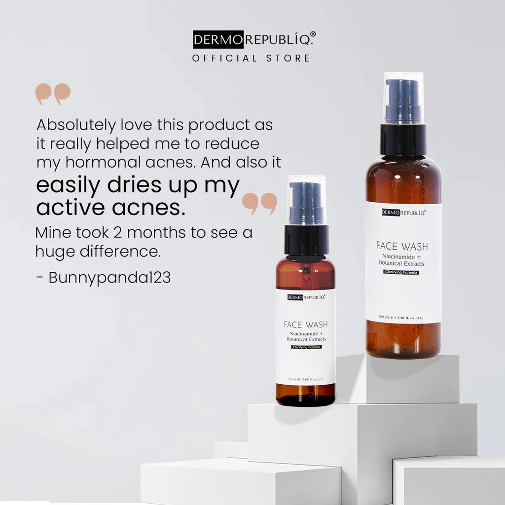 Dermorepubliq Clarifying Gentle Face Wash Niacinamide + Botanical Extracts - 100mL