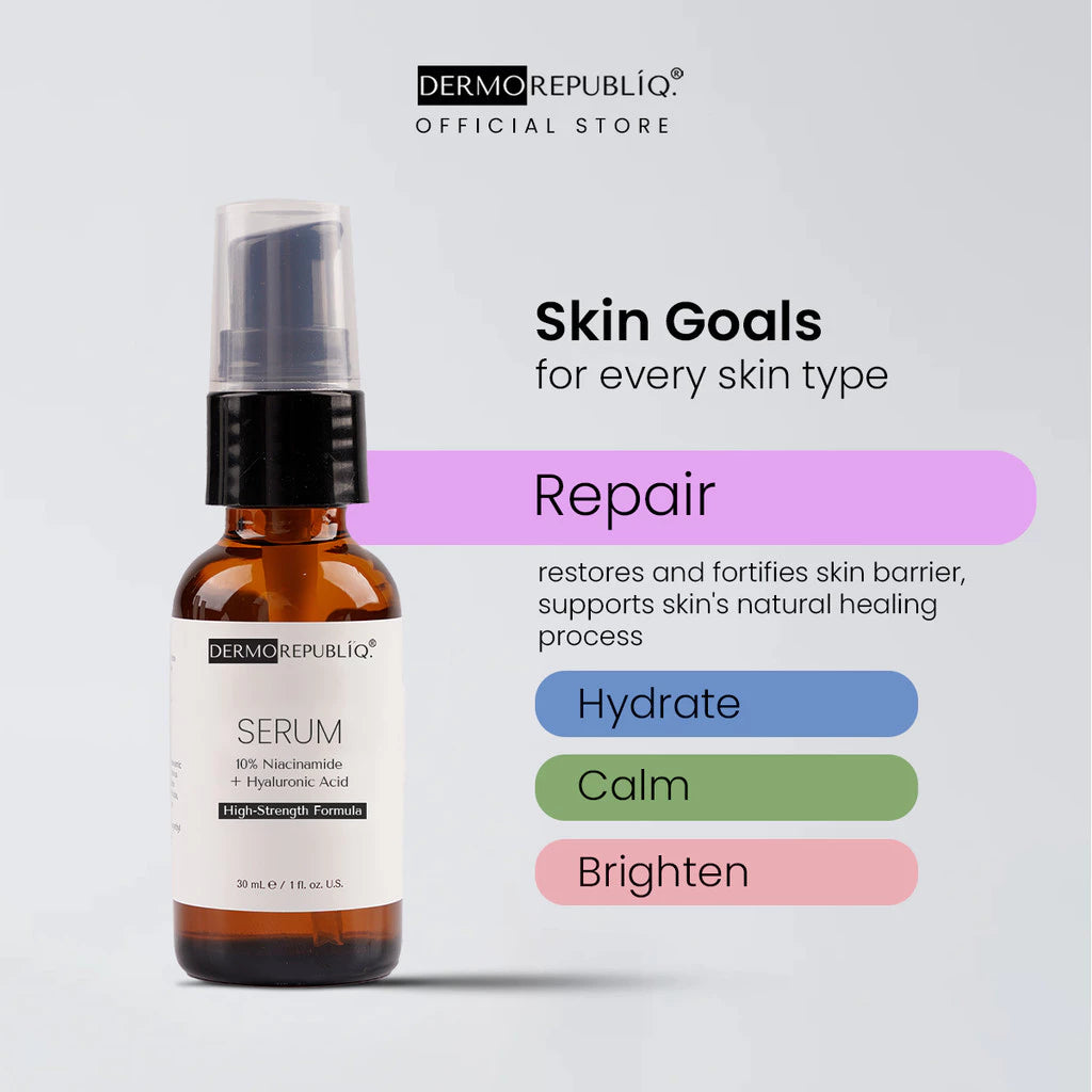 Dermorepubliq 10% Niacinamide + Hyaluronic High-Strength Formula Serum 30mL