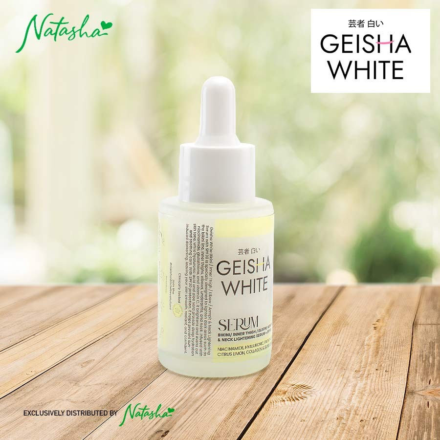 Geisha White Body Lightening Serum 30ml Bikini Inner Thigh Elbow Armpit Neck with SPF30