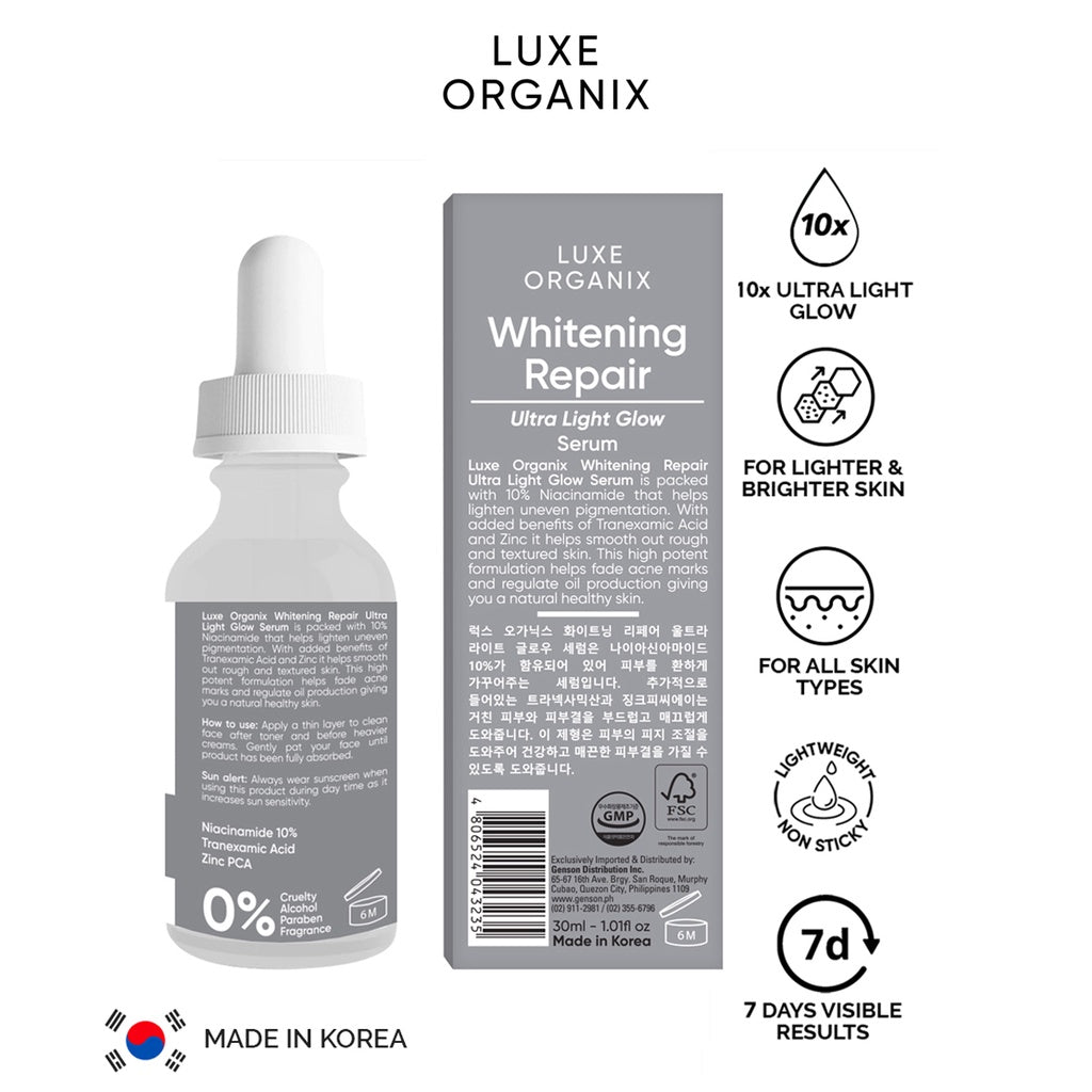 Luxe Organix Whitening Repair Serum Niacinamide 10% 30ml