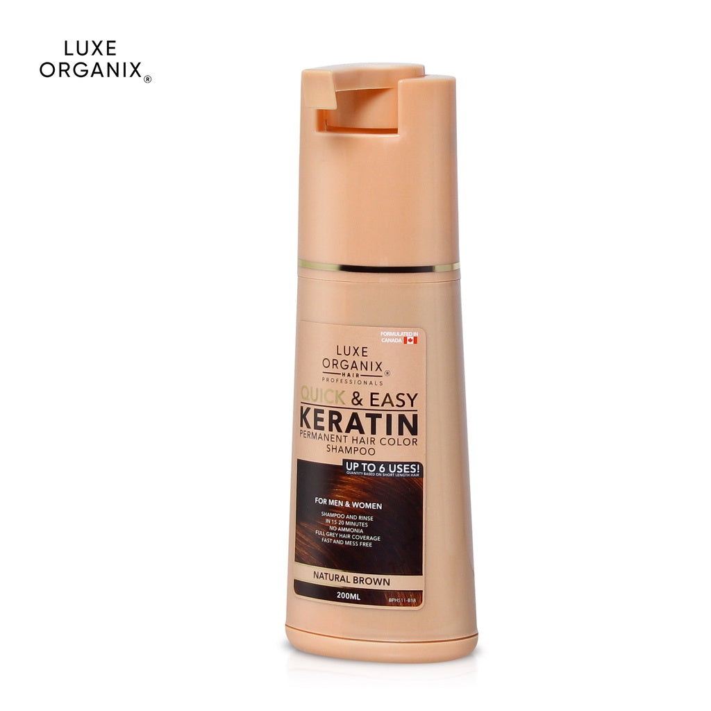 Luxe Organix Hair Color Shampoo Natural Brown 200ML