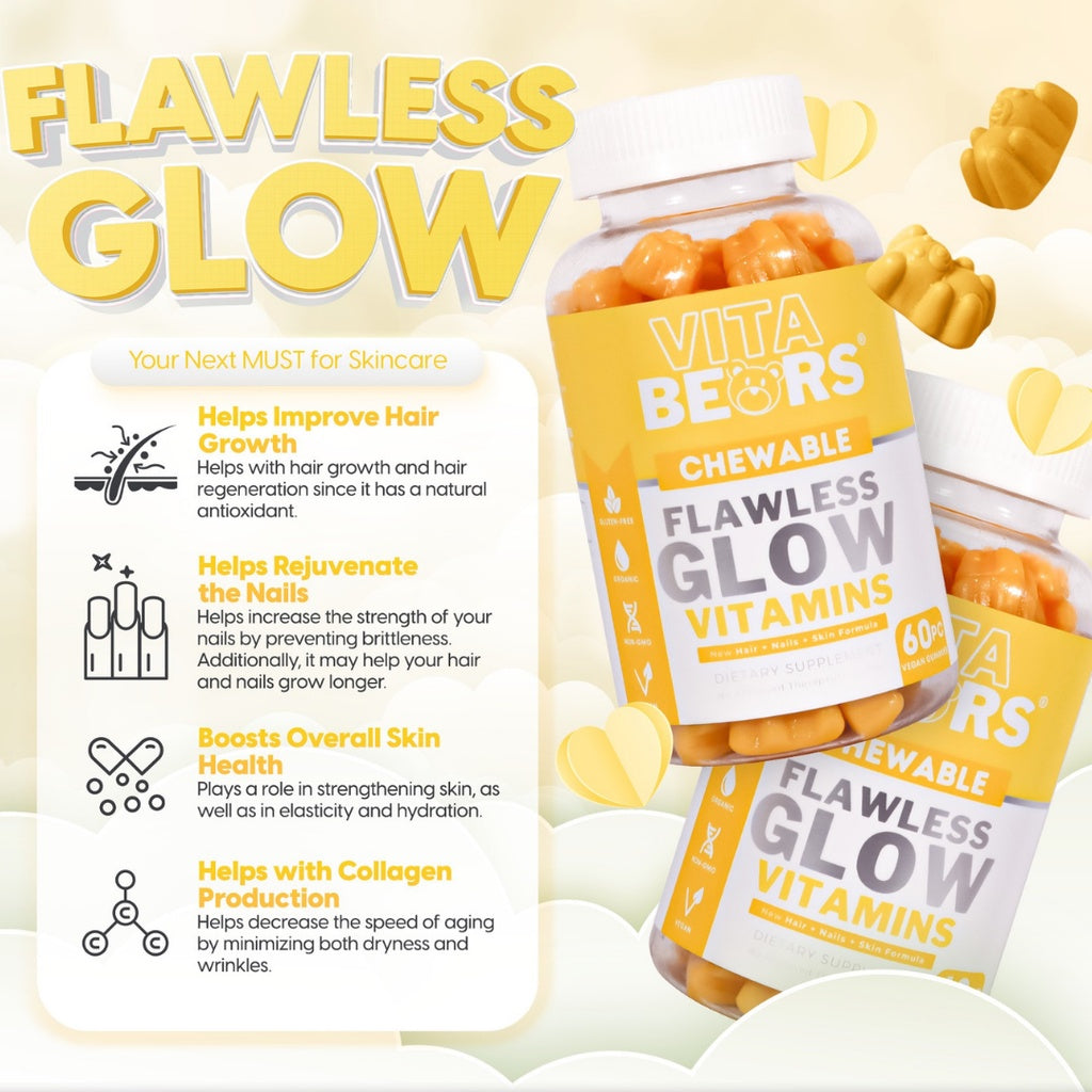 VitaBears Chewable Flawless Glow / Hair new packaging