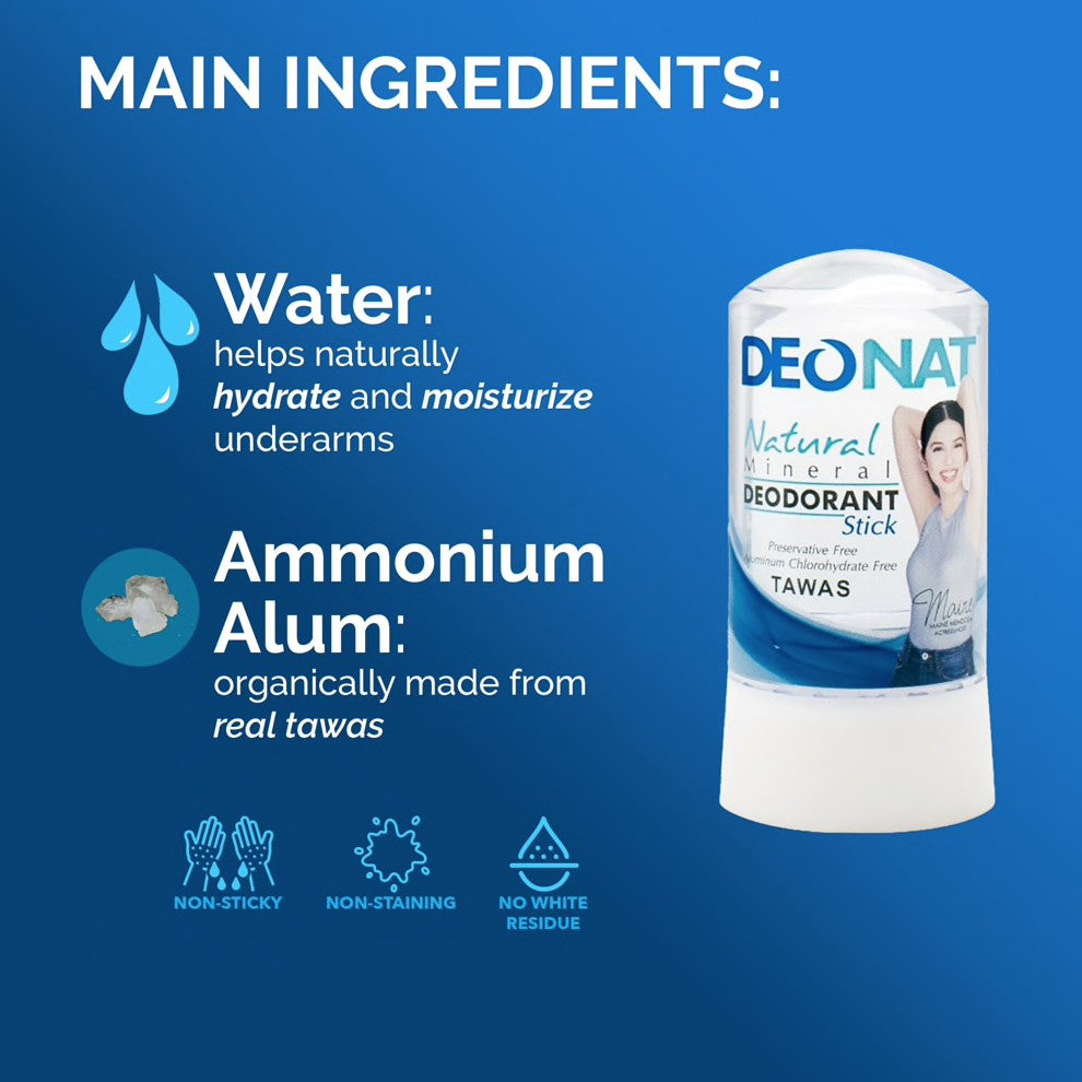 Luxe Organix DEONAT Natural Mineral Deodorant Stick 60g