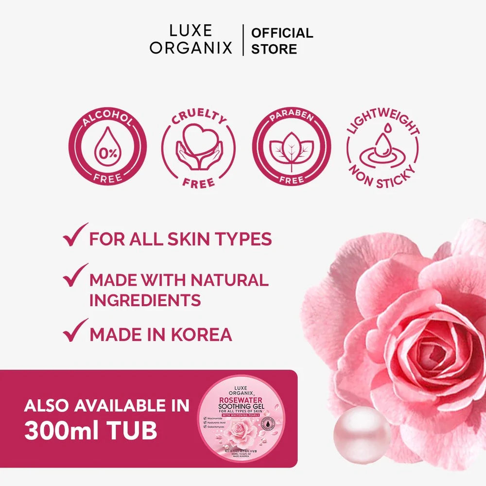 Luxe Organix Rosewater Soothing Gel 100ml