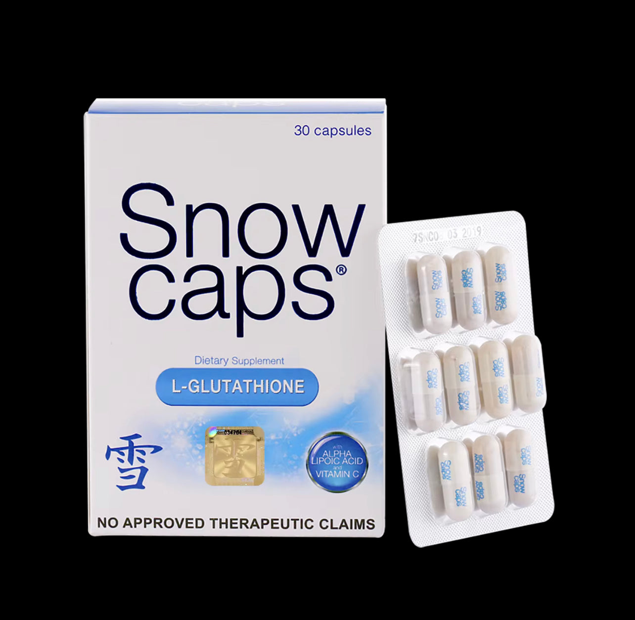 SnowCaps Glutathione 30 capsules ber box