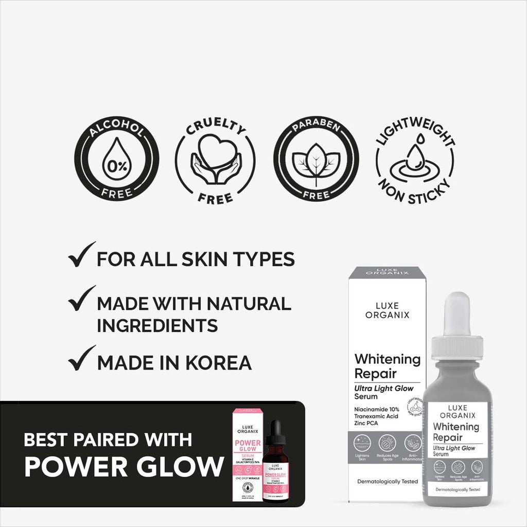Luxe Organix Whitening Repair Serum Niacinamide 10% 30ml