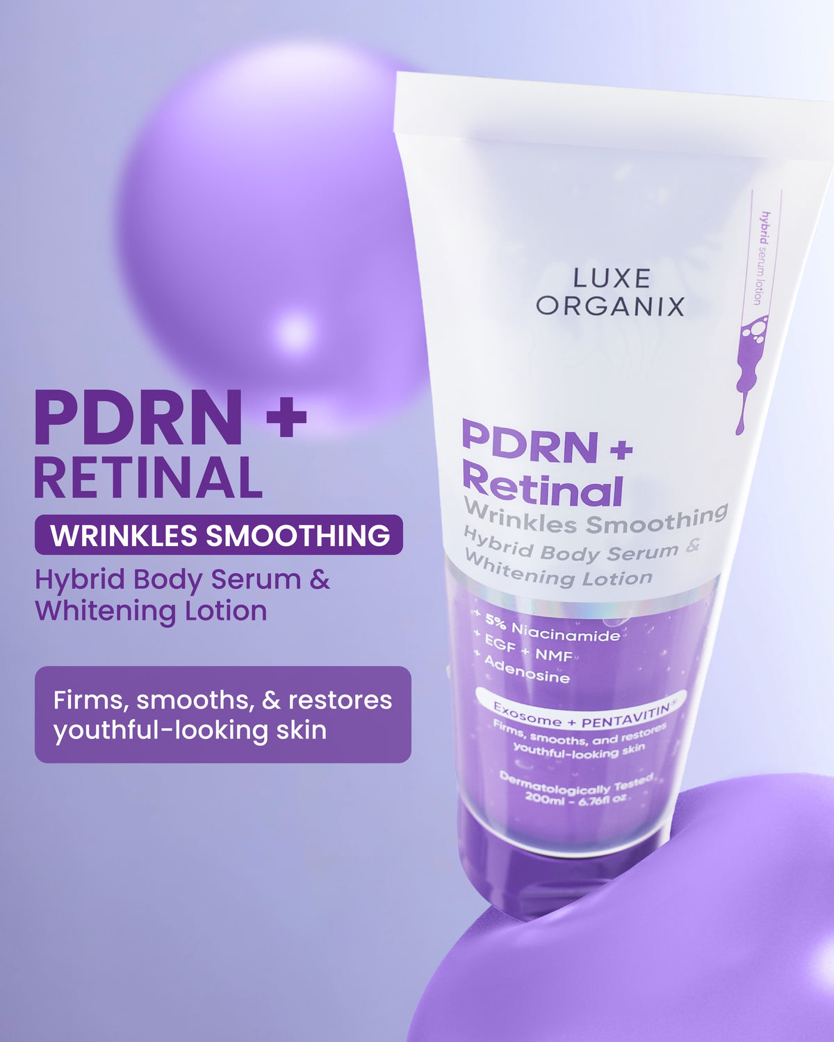 Luxe Organix 𝗣𝗗𝗥𝗡 𝗛𝘆𝗯𝗿𝗶𝗱 𝗕𝗼𝗱𝘆 𝗦𝗲𝗿𝘂𝗺 & 𝗪𝗵𝗶𝘁𝗲𝗻𝗶𝗻𝗴 𝗟𝗼𝘁𝗶𝗼𝗻