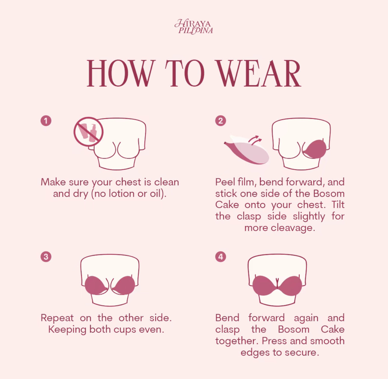 Hiraya Pilipina | BOSOM CAKE 2.0 Push-Up Silicone Bra (Now Reformulated with Stronger Adhesive)