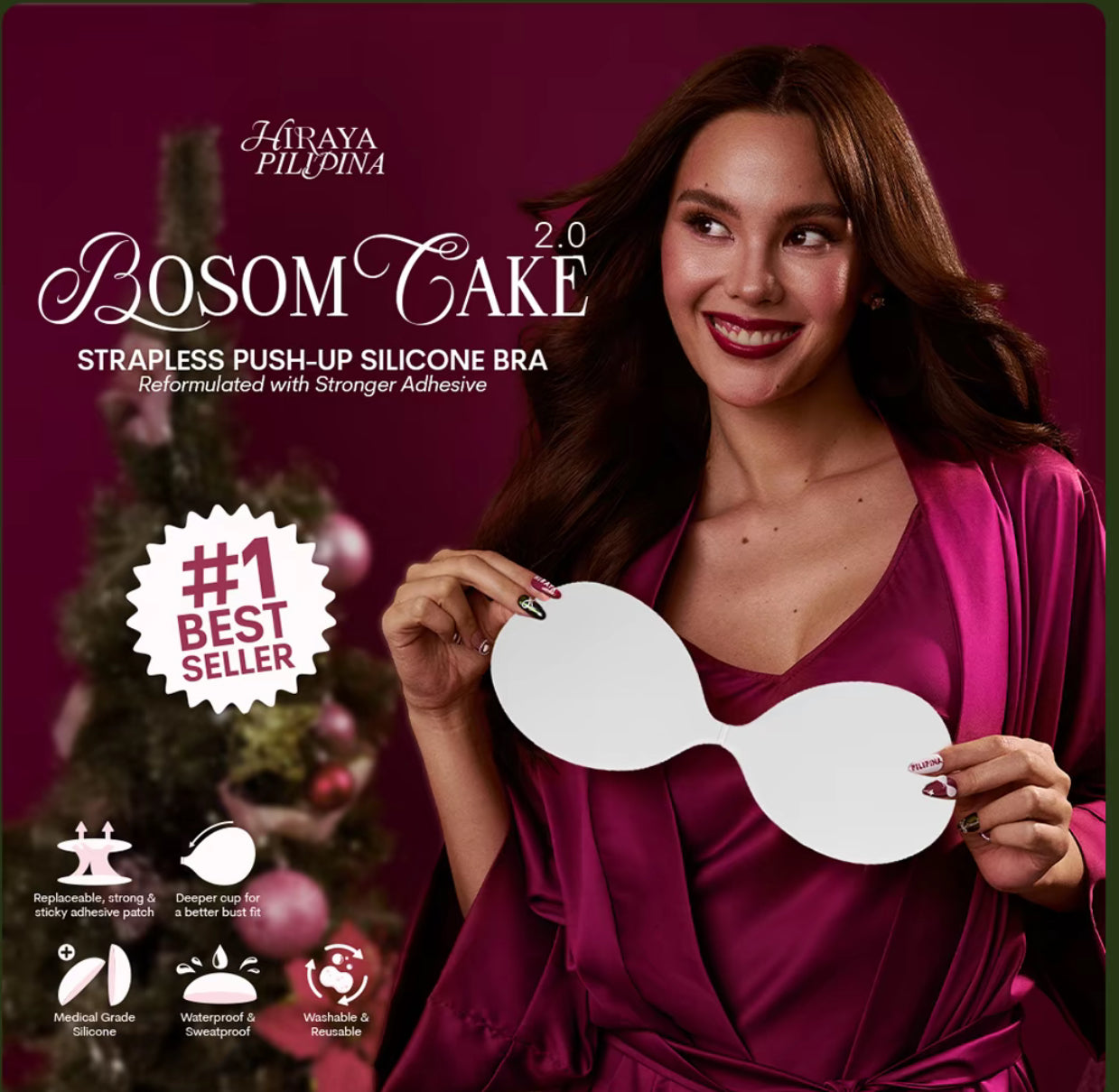 Hiraya Pilipina | BOSOM CAKE 2.0 Push-Up Silicone Bra (Now Reformulated with Stronger Adhesive)