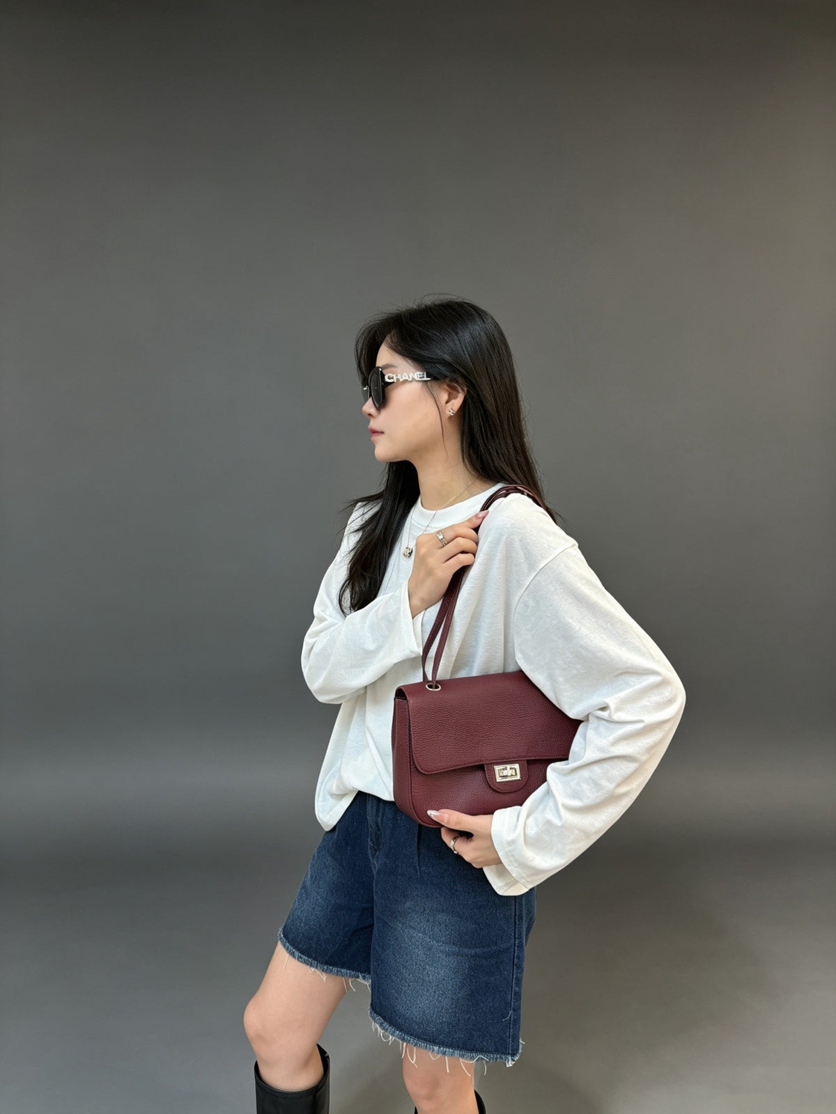 Preorder 2 weeks - Genuine Leather Flap Bag - small