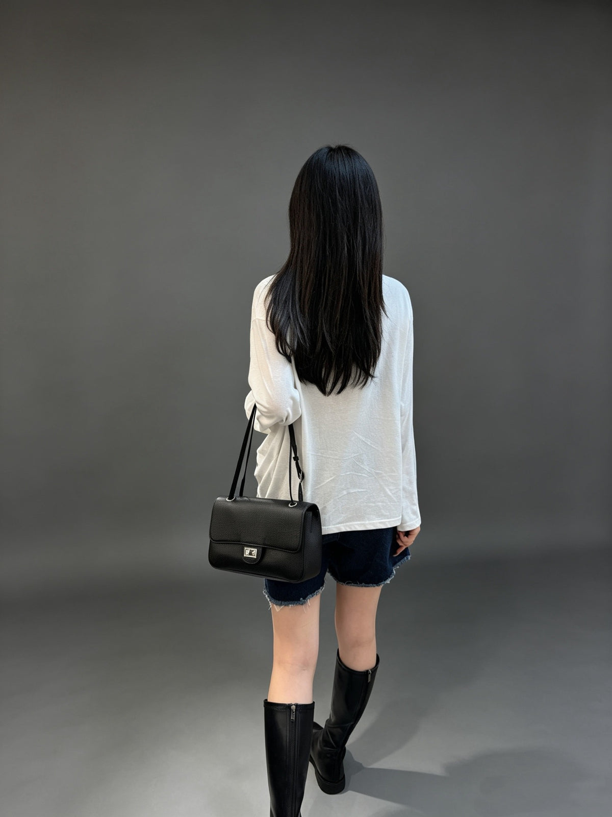 Preorder 2 weeks - Genuine Leather Flap Bag - small