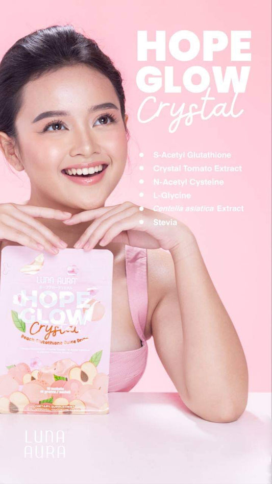 Luna Aura Hope glow Crystal Peach Glutathione Drinks