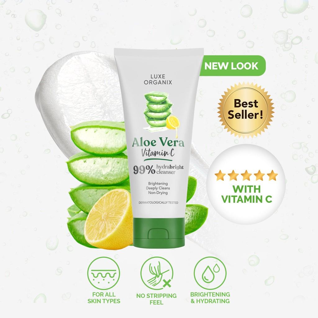 Luxe Organix 99% Aloe Vera Vitamin C Hydrabright Cleanser 120ml
