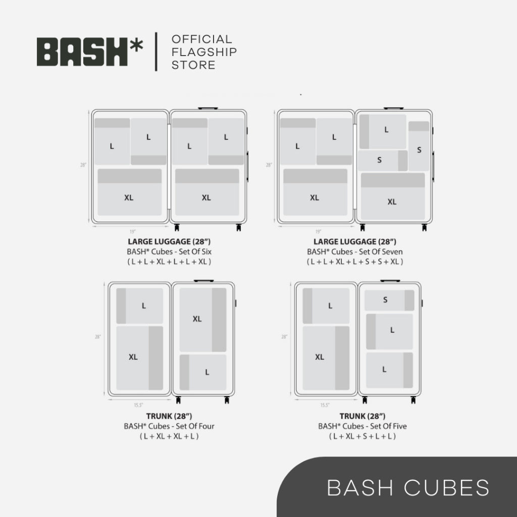 BASH Cubes in Midnight (S, M, L and XL)