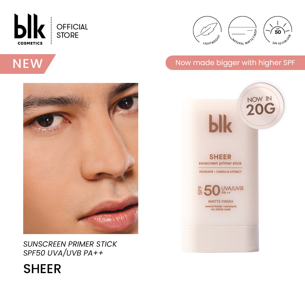 blk cosmetics universal sheer sunscreen primer stick 17g | 20g