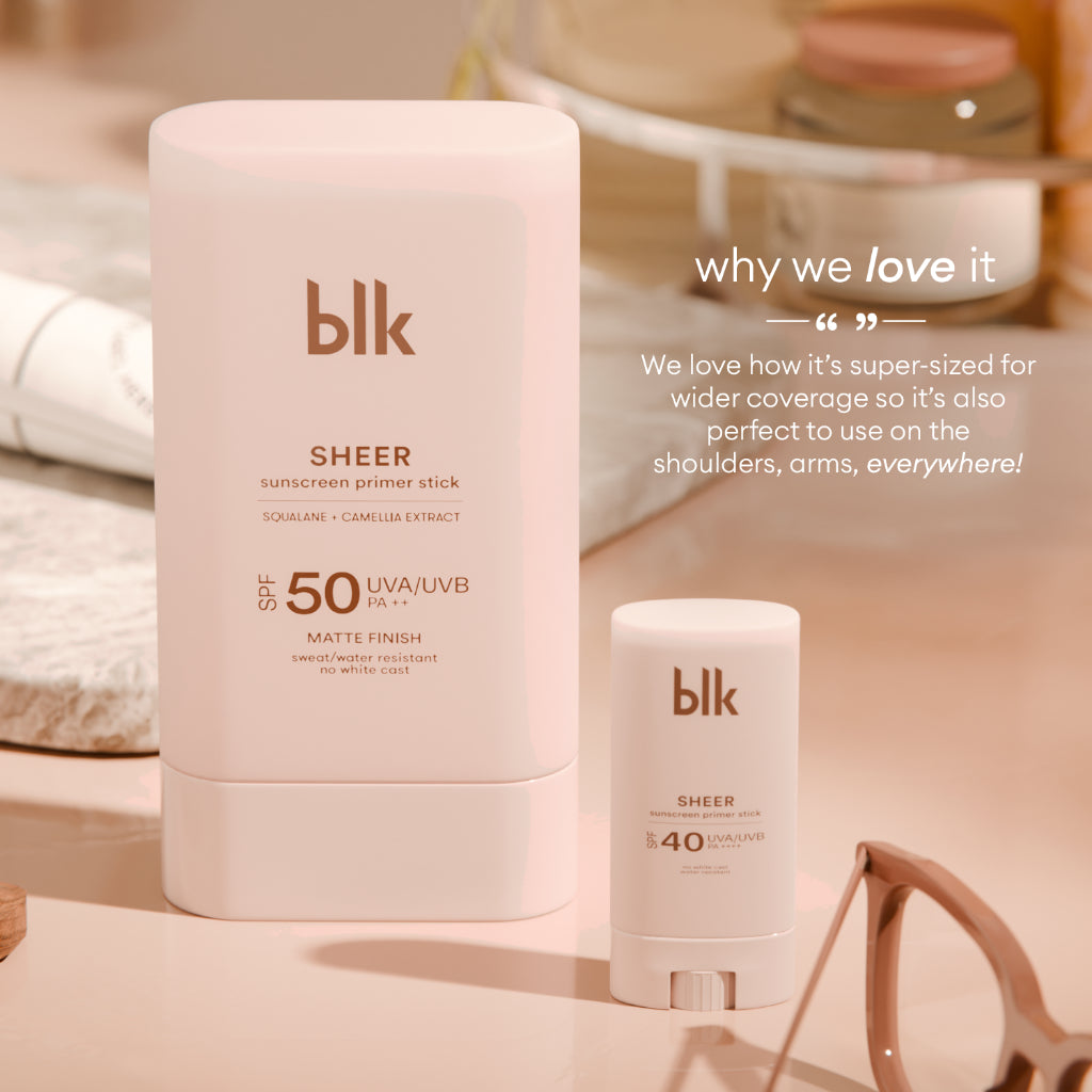 blk cosmetics universal sheer sunscreen primer stick 17g | 20g