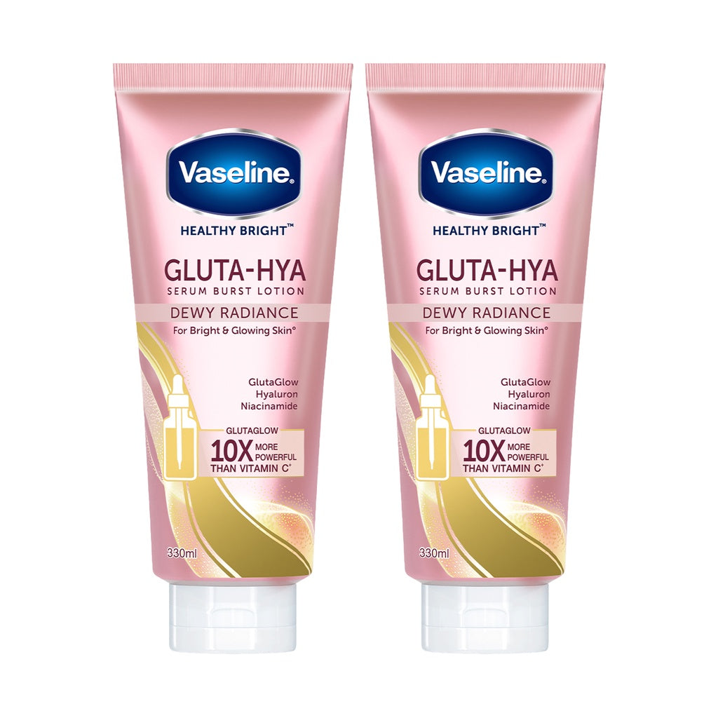 Vaseline Gluta Hya Serum Burst Lotion Dewy Radiance 330ml x2