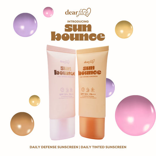 Dear Face Sunbounce Tinted and Daily Defense Sunscreen SPF50