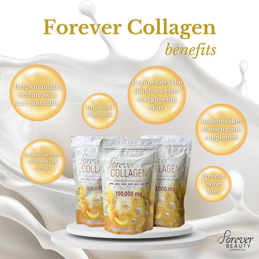 Forever Collagen Powder 100,000mg Hydrolyzed Marine Collagen 210g