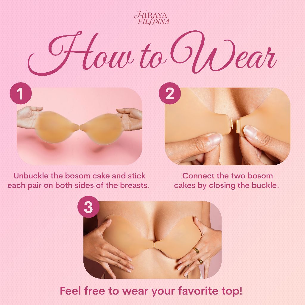 *Hiraya Pilipina* BOSOM CAKE Push-Up Silicone Bra (Reusable, Sweat proof, Waterproof)