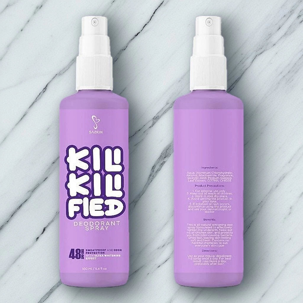 Saskin Kilikilified Deodorant Spray for Freshness and Smooth Underarms