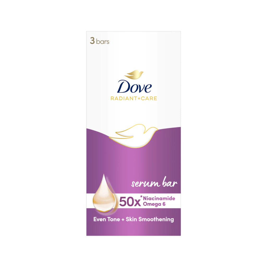 [BUNDLE OF 3] Dove Radiant + Care Serum Bar Niacinamide and Omega 6 90g