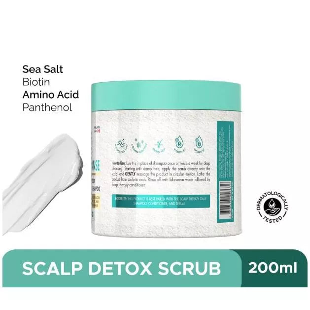 Luxe Organix Scalp Cleanse Hair Detox Scrub Clarifying Treatment Shampoo 220g