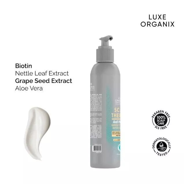 LUXE ORGANIX Scalp Therapy Anti-Hair Fall Gentle Clarifying Detox Shampoo 270 ml