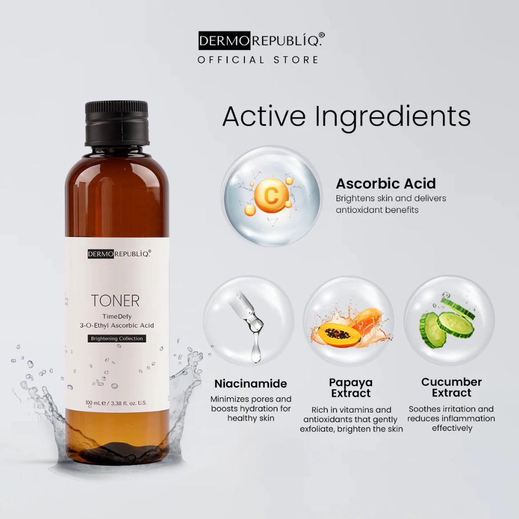 Dermorepubliq TimeDefy 3-O-Ethyl Ascorbic Acid Brightening Toner