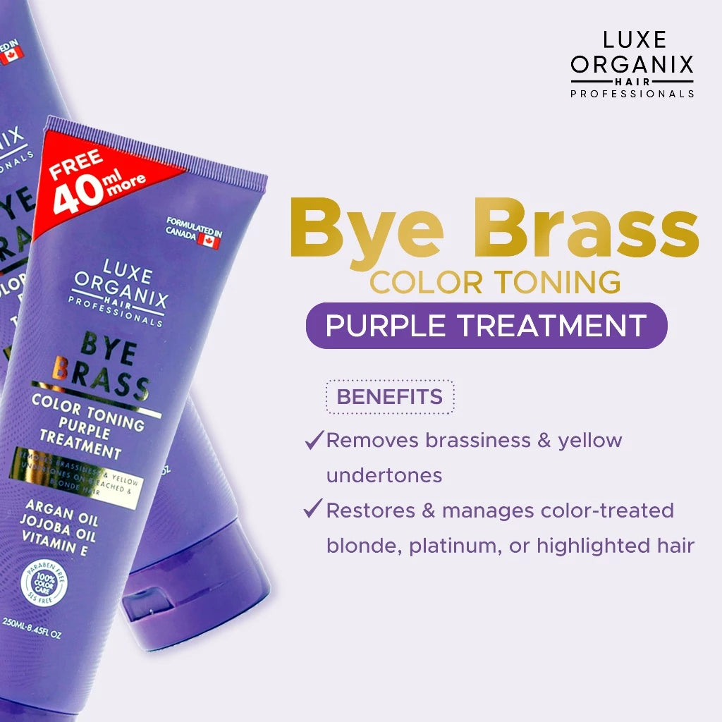 Luxe Organix Bye Brass Purple Conditioner 250ml