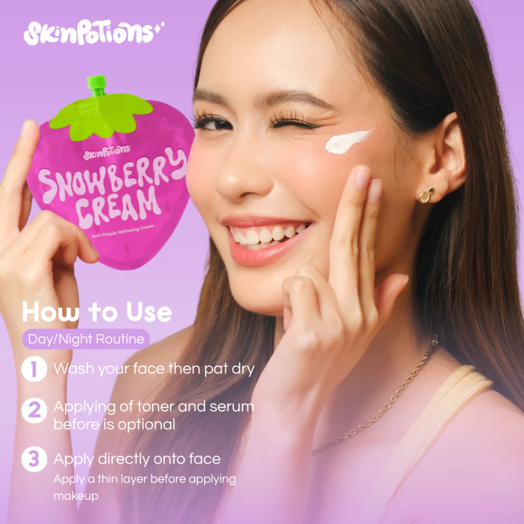 (AM-PM GLOW) SkinPotions Snowberry Day Cream + Snowberry Night Cream