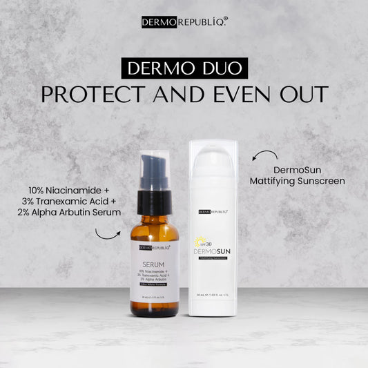 Dermorepubliq Dermo Duo - Protect and Even Out (DermoSun Sunscreen SPF30 and 10% Niacinamide)