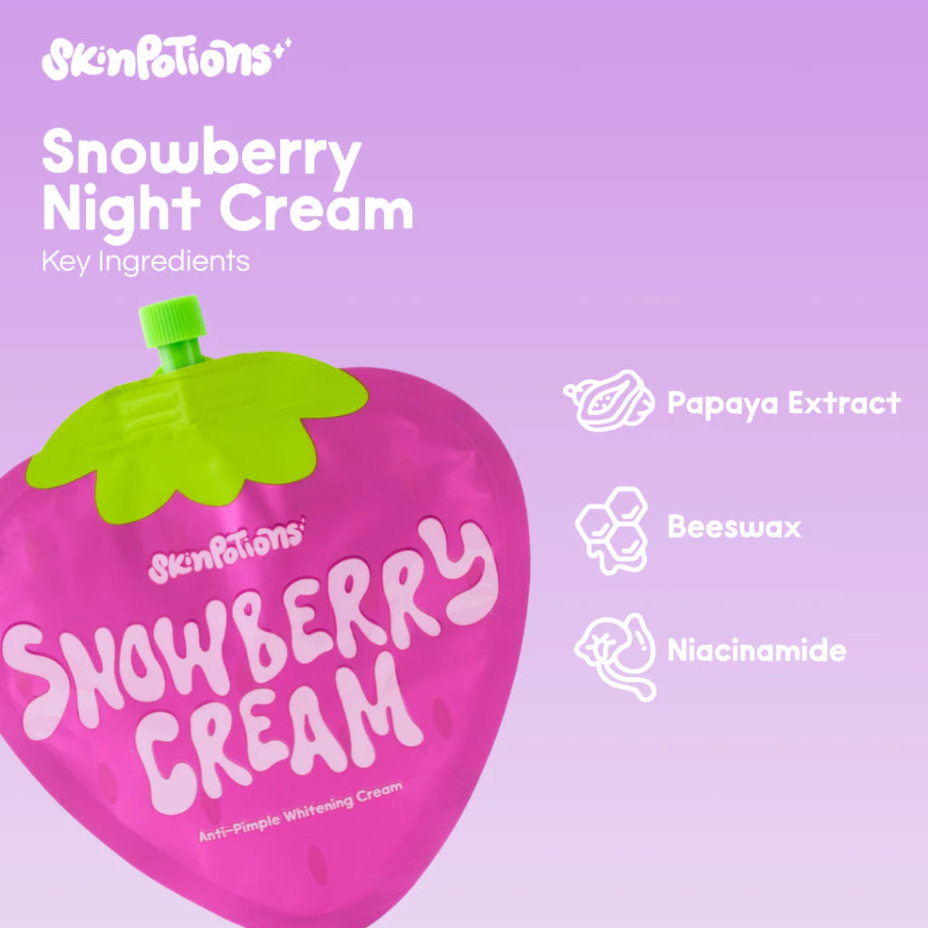 (AM-PM GLOW) SkinPotions Snowberry Day Cream + Snowberry Night Cream