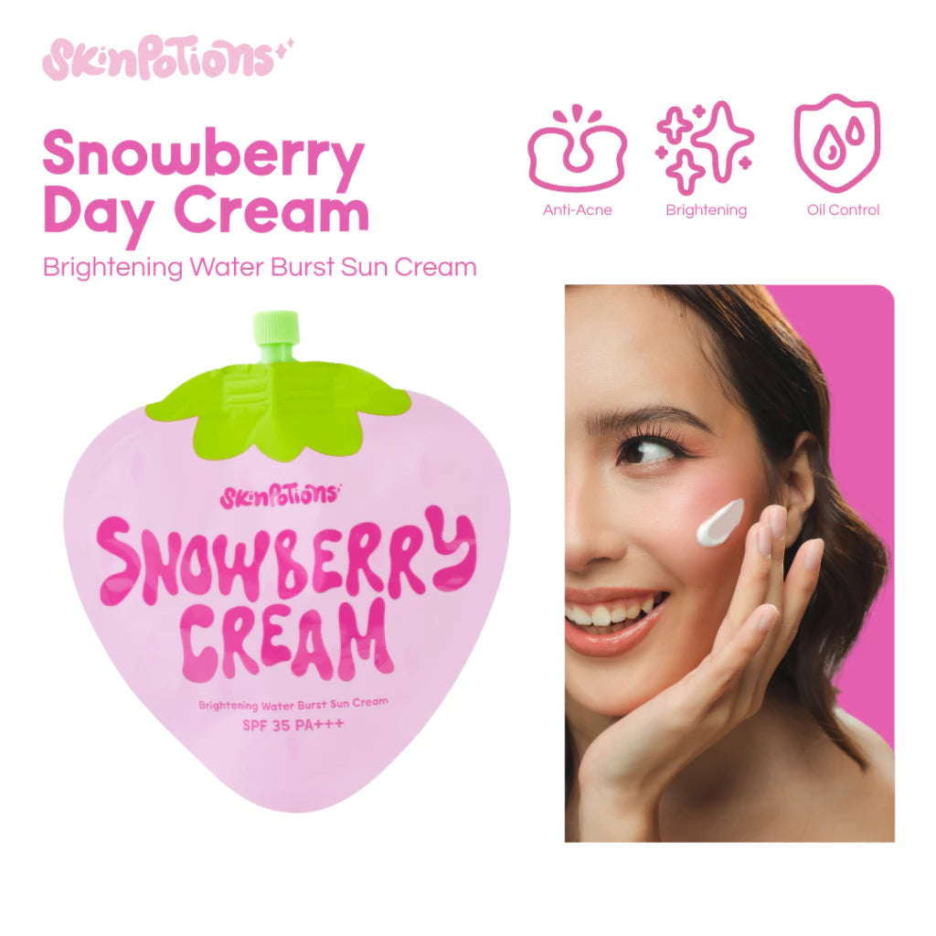 (AM-PM GLOW) SkinPotions Snowberry Day Cream + Snowberry Night Cream