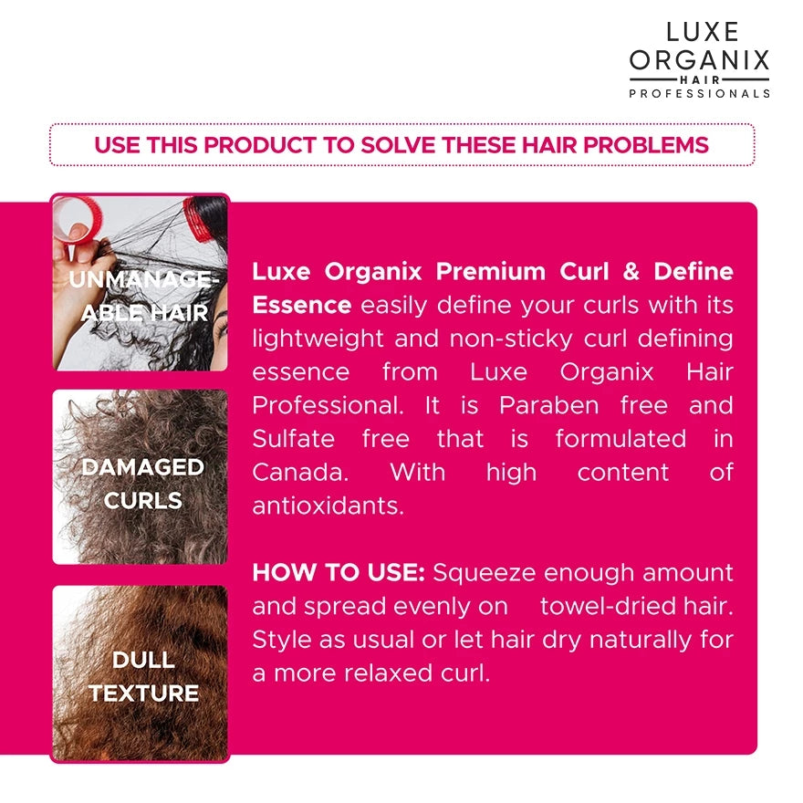 LUXE ORGANIX Curl Define Intensive Hydration Daily Conditioner 250ml