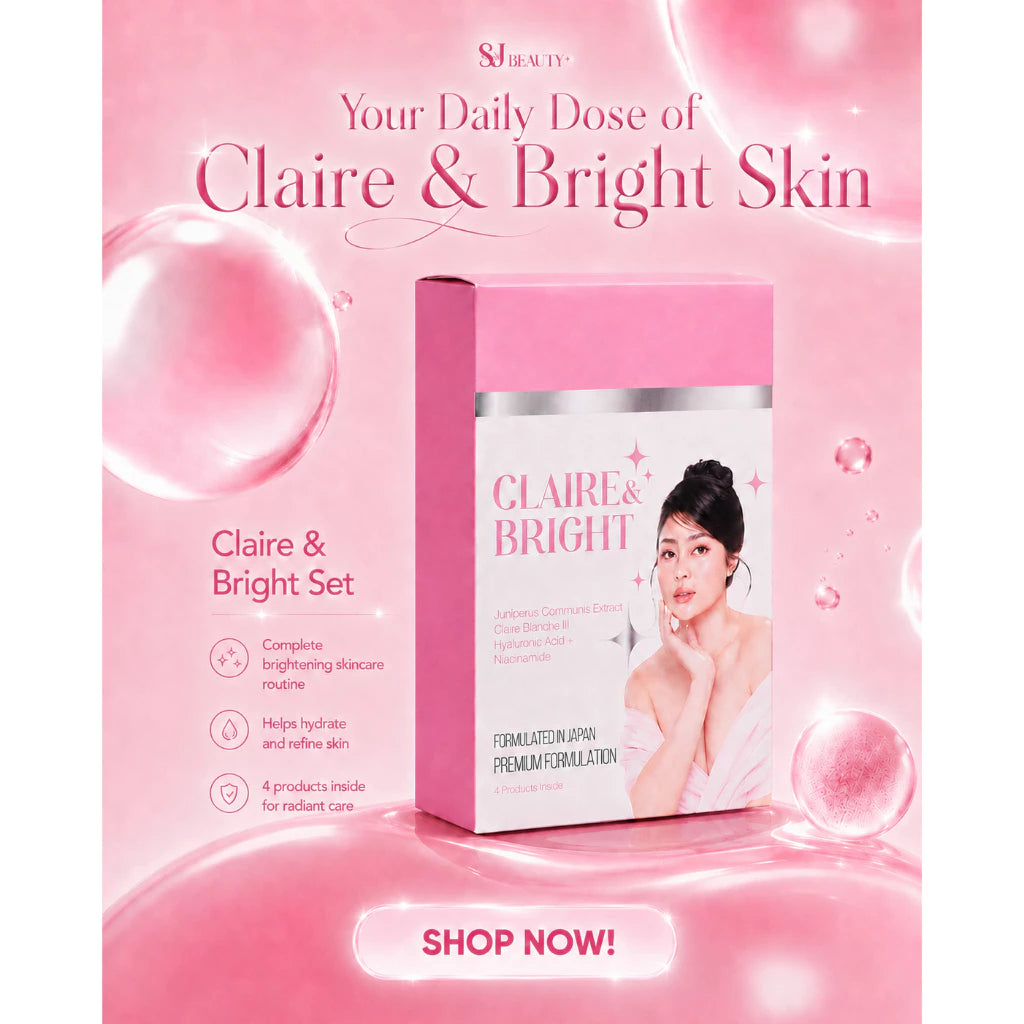 S&J Beauty Claire & Bright Set – Juniperus Communis Extract & Niacinamide Hydrating Skincare Kit