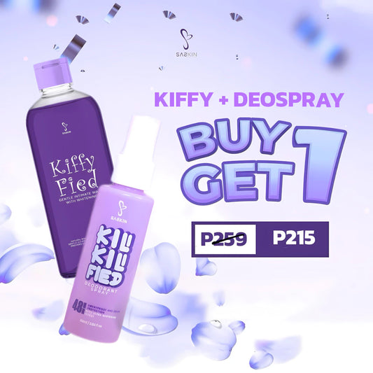 BUY 1 GET 1 Kili Kili Fied Deodorant Spray 60ml + Kiffy Fied Feminine Wash Gentle Whitening 150ml