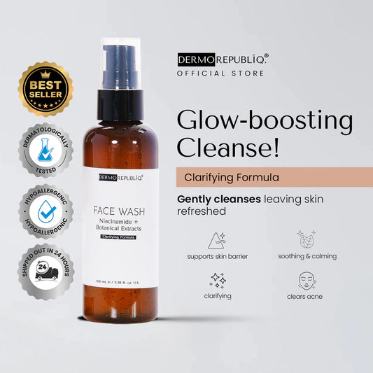 Dermorepubliq Clarifying Gentle Face Wash Niacinamide + Botanical Extracts - 100mL