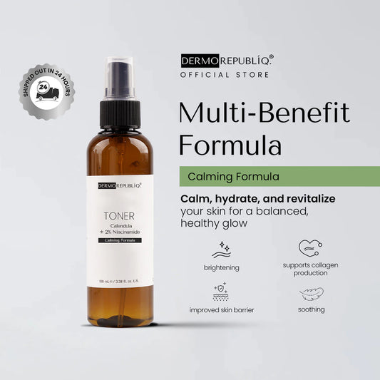 Dermorepubliq Calendula + 2% Niacinamide Calming and Brightening Toner -100mL