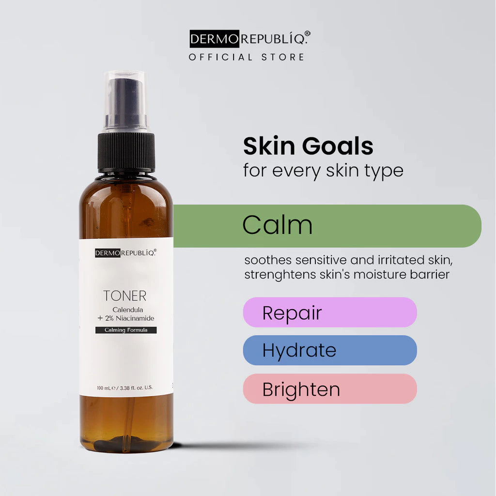 Dermorepubliq Calendula + 2% Niacinamide Calming and Brightening Toner -100mL